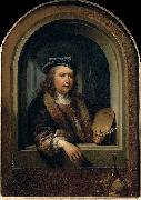 Gerard Dou self-portrait with a Palette oil on canvas